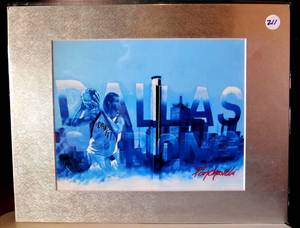 lot 211 image: DALLAS MAVERICKS DIRK NOWITSKI 11 X 14 MATTED WALL DISPLAY - READY TO FRAME $$