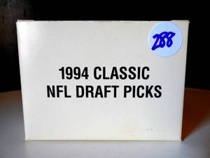 lot 288 image: 1994 Classic NFL Football Draft Picks Complete Set Marshall Faulk Isaac Bruce RCs
