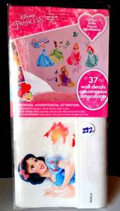 lot 292 image: NEW Disney Princess Royal Debut 37 Peel & Stick Glitter Wall Decals