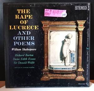 lot 298 image: RARE William Shakespeare, Edith Evans, Donald Wolfit, Richard Burton (2)  The Rape of Lucrece And Other Poems - COMPLETE LP SET $$
