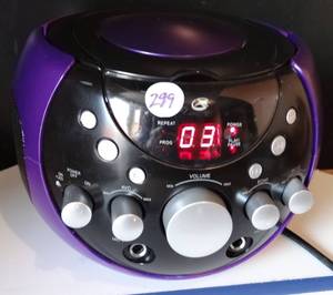 lot 299 image: GPX J082PR Karaoke Machine Purple - TESTEDWORKING $$