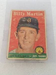 lot 44 image: Topps - Billy Martin - baseball card - Authenticity Unkown