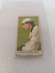 lot 43 image: Vintage baseball card - Bender with Philadelphia - Authenticity unknown