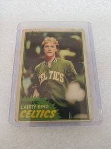 lot 42 image: Topps - 1981 Larry Bird - basketball card - Authenticity Unkown