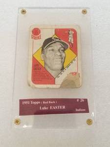 lot 143 image: Topps - 1951 Luke Easter - baseball card - Authenticity Unkown