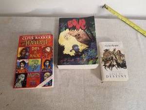 lot 48 image: Selection of 3 comic related books - Bone (the complete cartoon epic), Abarat (days of magic), and Edge of Destiny