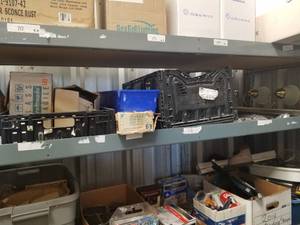 lot 116 image: Electrical and hardware shelf lot
