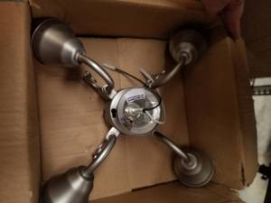 lot 260 image: Ceiling fan light fixtures -