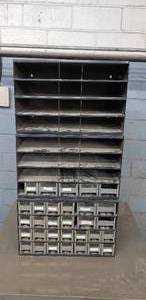 lot 33 image: Lot of 3 Metal Parts Organizers - Includes 31 Total Bins