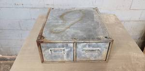 lot 35 image: Vintage Metal Card Filing Cabinet