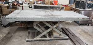 lot 7 image: American Lifts S36-060 Hydraulic Scissor Lift Table 6,000 LB, 96x48 - Could Easily Lift An ATV OR Motorcycle, See Video Link in Description