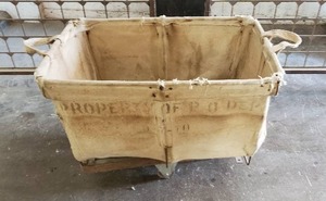 lot 56 image: Antique Canvas Mail Cart