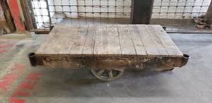 lot 58 image: Antique Industrial Cart