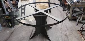 lot 79 image: Round Steel Table - 60 Diameter, 37 Tall