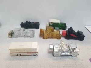 lot 118 image: Selection of 7 Avon after shave decanters -