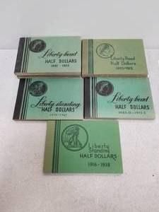 lot 212 image: Vintage coin holder books