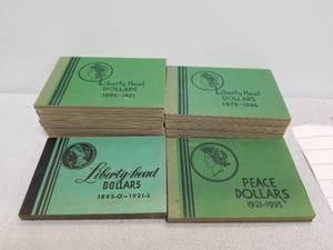 lot 213 image: Vintage coin holder books