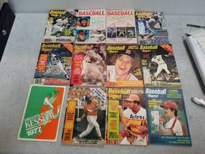 lot 216 image: Selection of vintage Baseball digest magazine