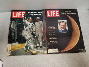 lot 192 image: Life magazines June 1969 and July 1969 - trip to the moon