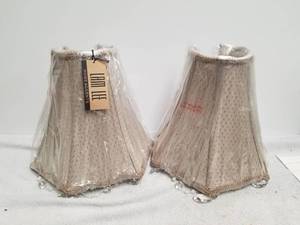 lot 174 image: Pair of sconce light shades