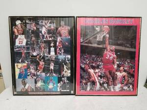 lot 162 image: Selection of 2 sports prints framed - Michael Jordan and Charles Barley