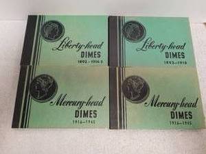 lot 163 image: Vintage coin holder books