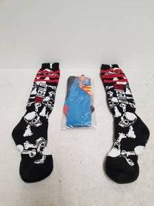 lot 156 image: Superman and Skull themed socks