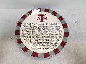 lot 94 image: Texas A&M ceramic plate