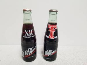lot 93 image: Selection of Dr. Pepper bottles - Texas Tech and Big 12