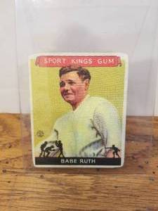 lot 2 image: Babe Ruth Goudy baseball card - Authenticity unknown