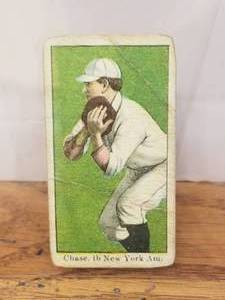 lot 11 image: Vintage baseball card - Chase with New York - Authenticity unknown