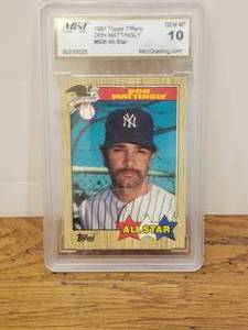 lot 134 image: 1987 Topps Tiffany - Don Mattingly - graded