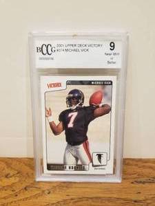 lot 53 image: 2001 Upper Deck Victory - Michael  vick graded card