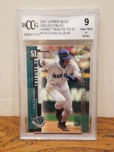 lot 54 image: 2001 Upper Deck Collectibles - Ichiro Tribute to 51 - graded card