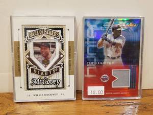 lot 13 image: Willie McCovey and Tori Hunter baseball cards
