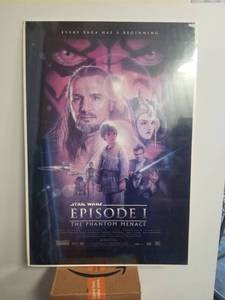 lot 144 image: Star Wars Episode I - The Phantom Menace - 28 x 40 poster - on foam backing