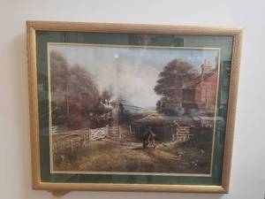 lot 255 image: Framed signed and dated print - 28 by 34
