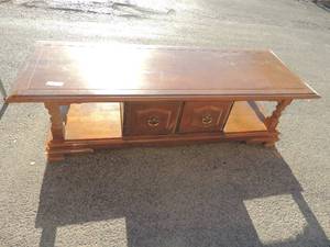 lot 9 image: Coffee Table with Storage Cabinet underneith