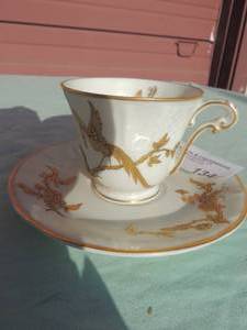 lot 134 image: LIMOGES - Teacup & saucer L. Bernardaud & CIE Limoges  France 1957 ELISABETH