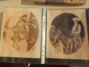 lot 140 image: Photo album with Horses and rider photos some from FW Fat Stock Show and Rodeo total of 8   8x10
