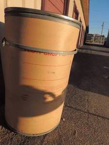 lot 137 image: CARDBOARD Barrel - APPROX 50 GAL.