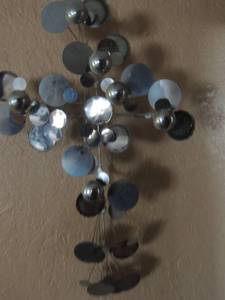 lot 3 image: ORIGINAL VINTAGE CURTIS JERE RAINDROP WALL SCULPTURE  MID MODERN ART  37 X 24