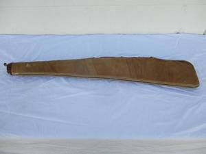 lot 10 image: Vintage Bucheimer 5040 Suede Leather ShotgunRifle Carrying Case