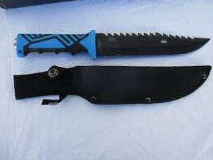 lot 17 image: NIB-Snake Eye Tactical Knife,12.5 Heavy Duty,Full Tang With Nylon Sheath