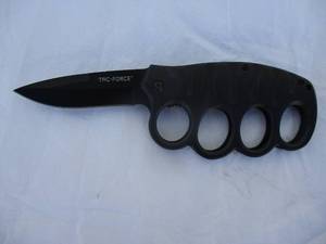 lot 33 image: TAC-FORCE Tactical TF511, SS-Spring Assist knuckle Guard Knife, With Belt Clip