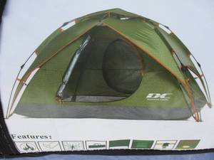 lot 37 image: Never Used- Diamond Candy 2-3 Person Fast 60 Seconds Easy Set Up Instant Cabin Tent, Camping Tent-COMPLETE.