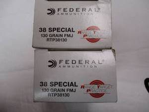 lot 74 image: 2-Boxes Of Federal 38-Special, 130-Gr, FMJ Ammunition, 50-Rounds per box