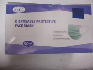 lot 117 image: BOX OF 50-Pack Box Of  Disposable Protective Face Mask