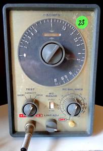 lot 23 image: VINTAGE EICO IN CIRCUIT CAPACITOR TESTER model 955 w TESTER WIRE $$$