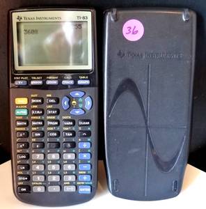 lot 36 image: TEXAS INSTRUMENTS TI-83 CALCULATORCOVER - TESTEDWORKS